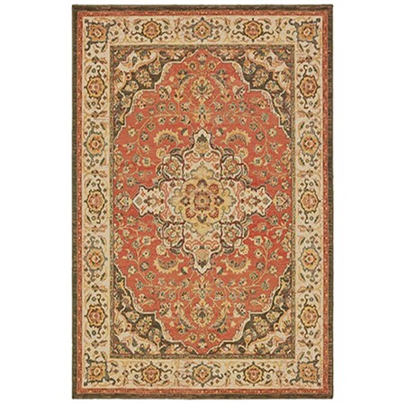 Oriental Weavers 9 ft. 10 in. x 12 ft. 10 in. Toscana Rectangular Area Rug Orange T9551B300390ST